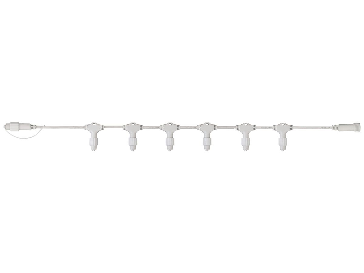 Verteilerkabel System LED Extra, 2m, weiss, mit 8 Schraubabgängen