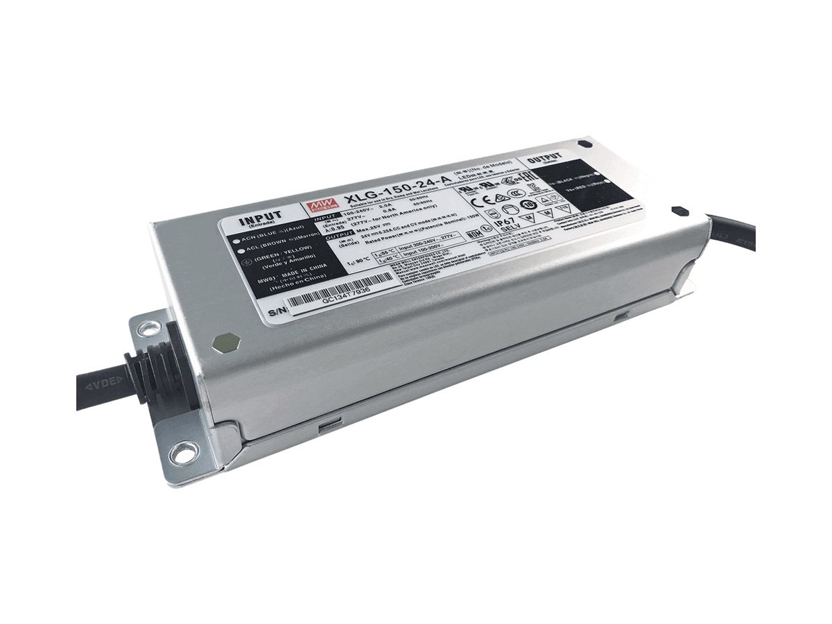 LED-Betriebsgerät MEAN WELL XLG 0…150W 24V 0…6250mA ON/OFF 180×63×35.5mm