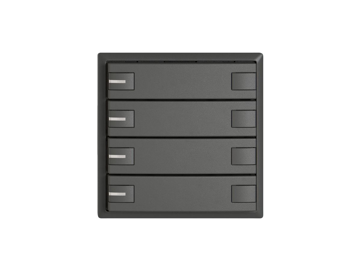 KNX-Taster RGB EDIZIO.liv SNAPFIX® Temperaturfüh.RGB-LED 4×T 2-Tbed.dgu