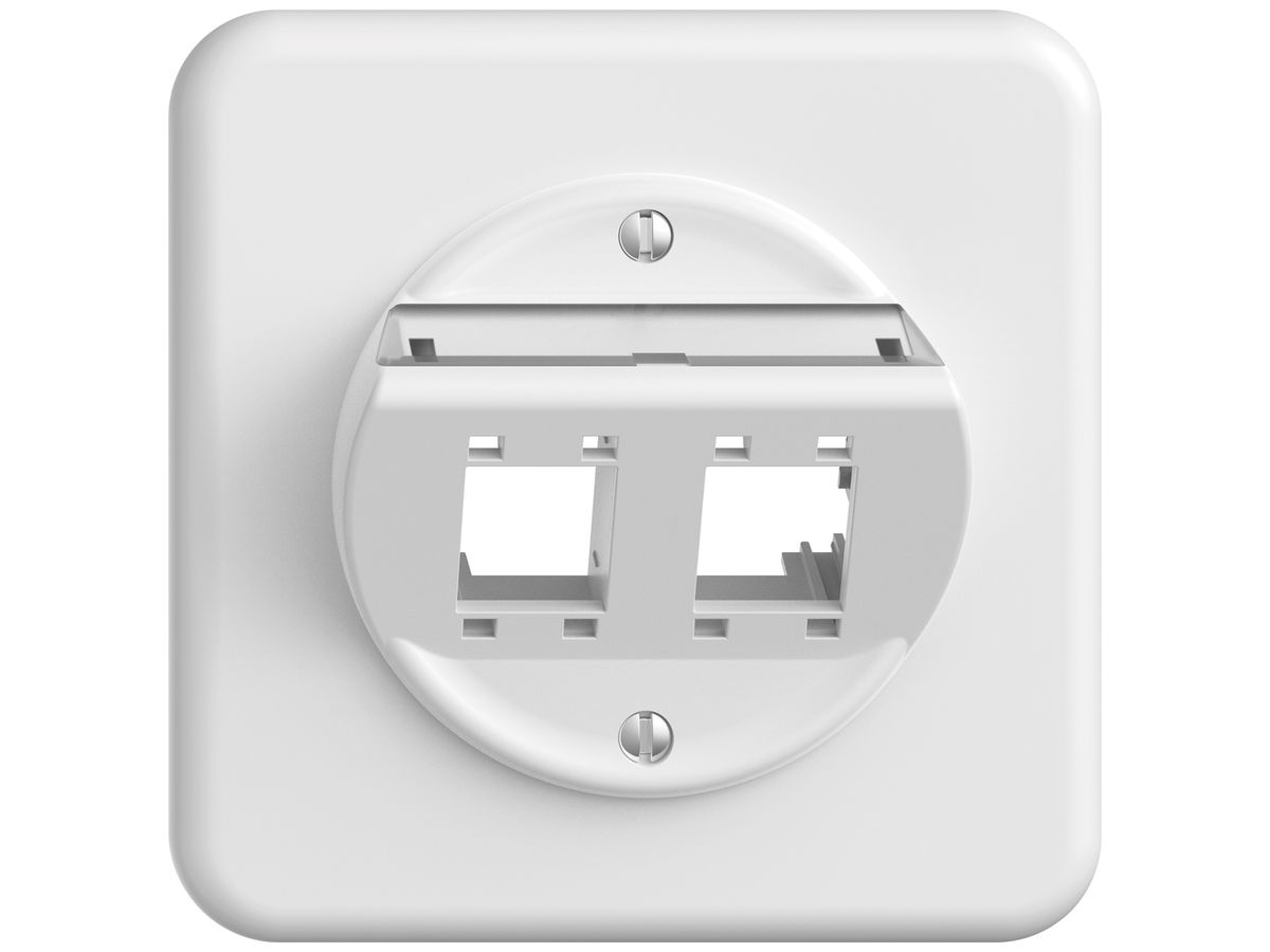UP-Montageset STANDARDdue SNAPFIX® für freenet Kat.5e/6 Trägerplatte 2× ws
