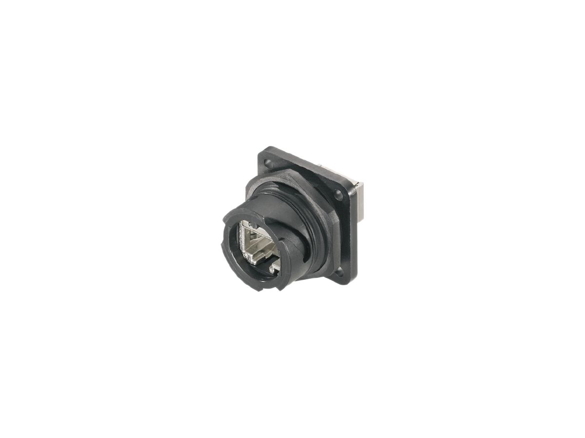 Flansch-Set Weidmüller V1 Bayonett Kunststoff mit Einsatz RJ45 Kupplung
