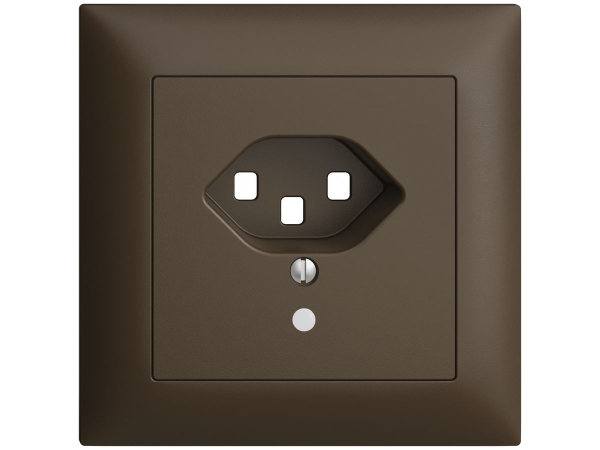 UP-Frontset EDIZIOdue T23 coffee 88×88mm mit Linse