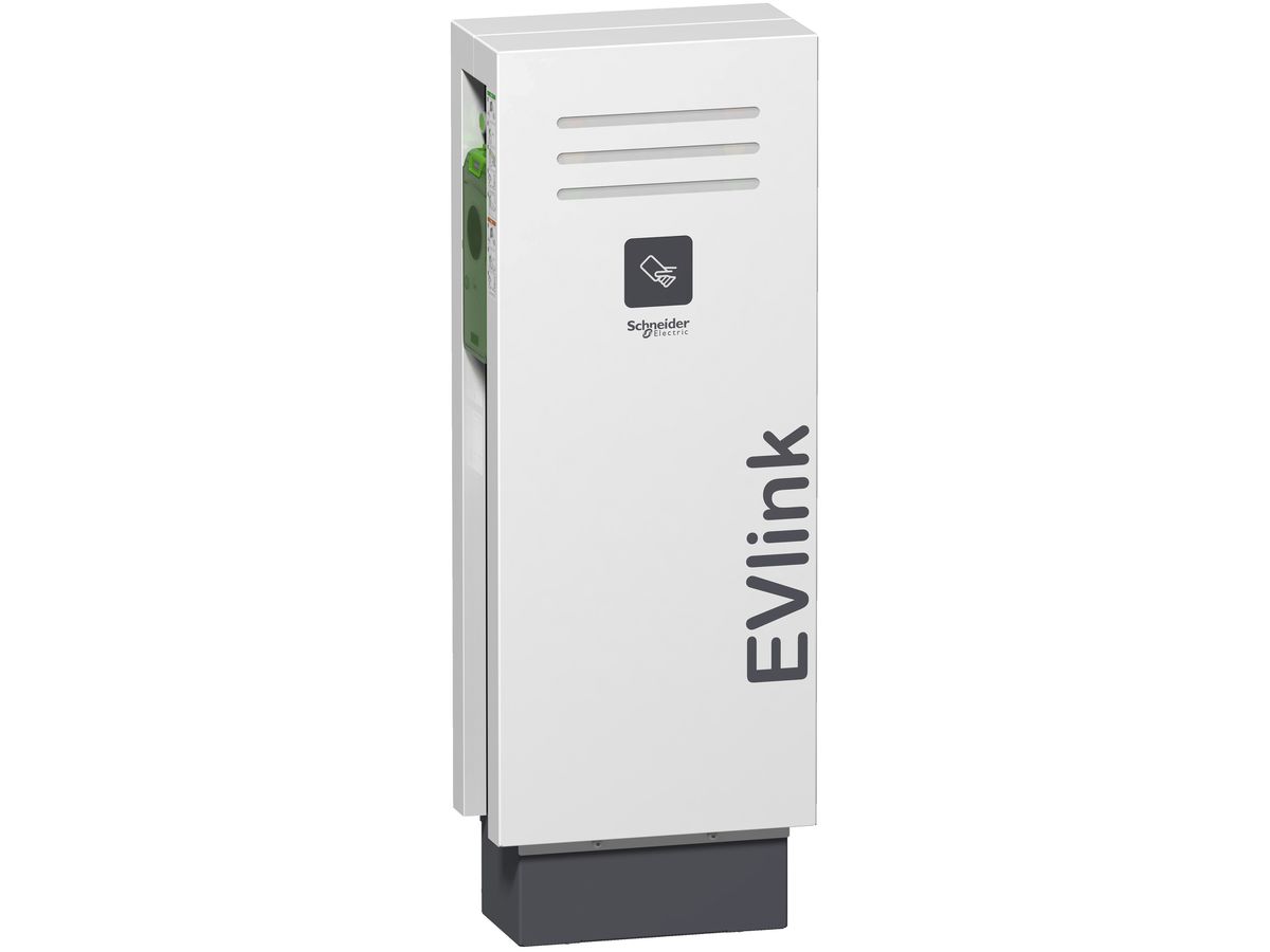 Ladestation EVlink Parking2 Bodenmontage 2×22kW Mode3 Typ2 Steckdose, RFID