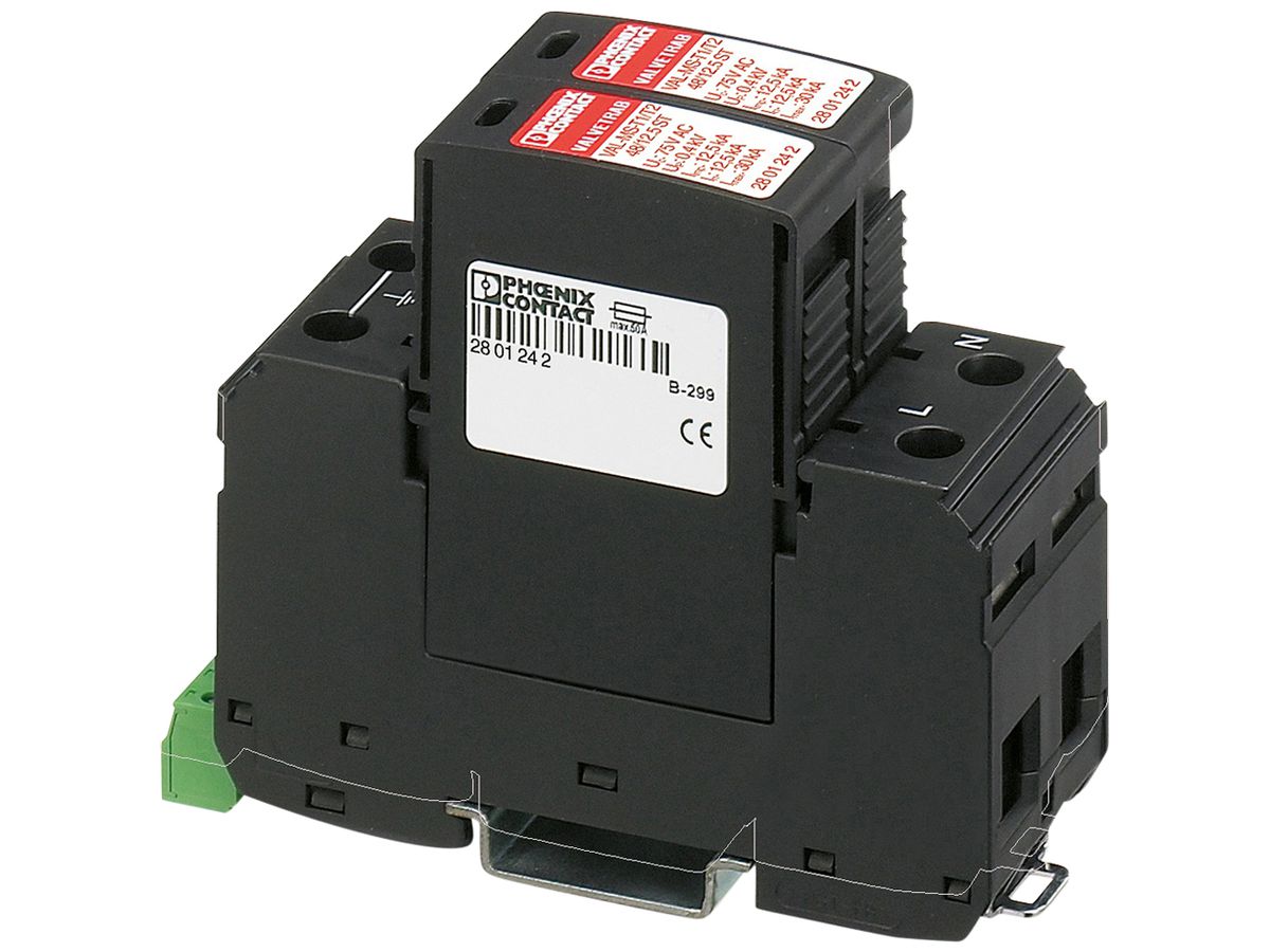Blitzstromableiter PX VAL-MS-T1/T2 48/12.5/1+1V-FM Typ 1+2