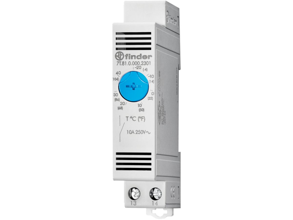 REG-Thermostat Finder 7T.81, 1S 10A/250V, -20…60°C, 1TE