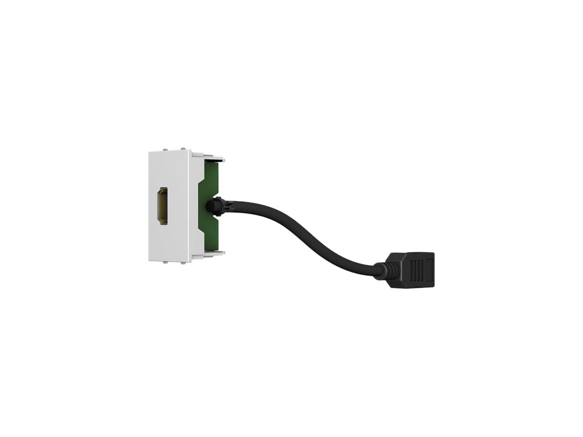 HDMI-Modul Cecoflex für AV-Montagesystem, 4K/60Hz f/f, Kabel, weiss