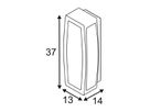 Wandleuchte SLV MERIDIAN BOX, E27 20W IP54 rostfarben