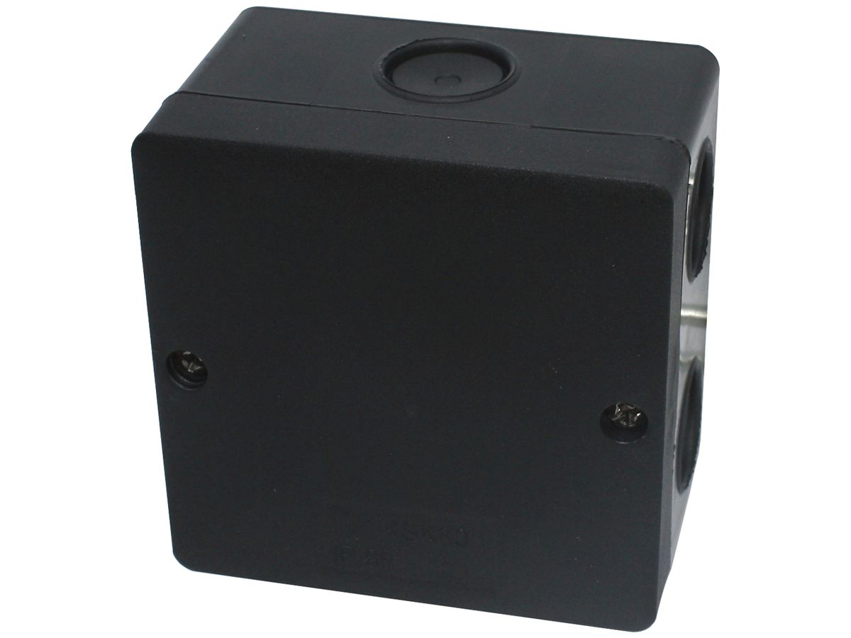 Abzweigdose EasyFix, für Gitterbahnen, 81×81×50mm, schwarz