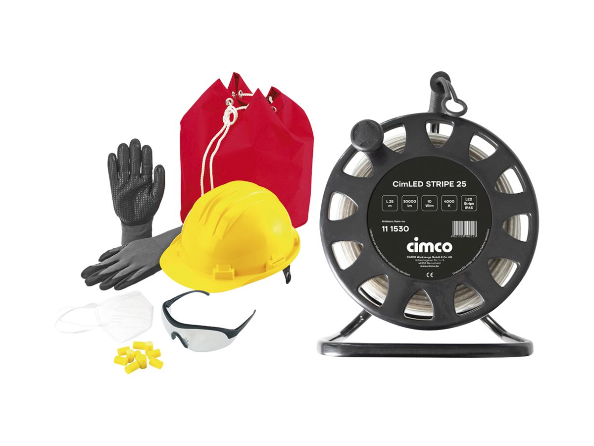 Persönliche Schutzausrüstung-Set Cimco PSA-Starter+CimLED Stripe 25