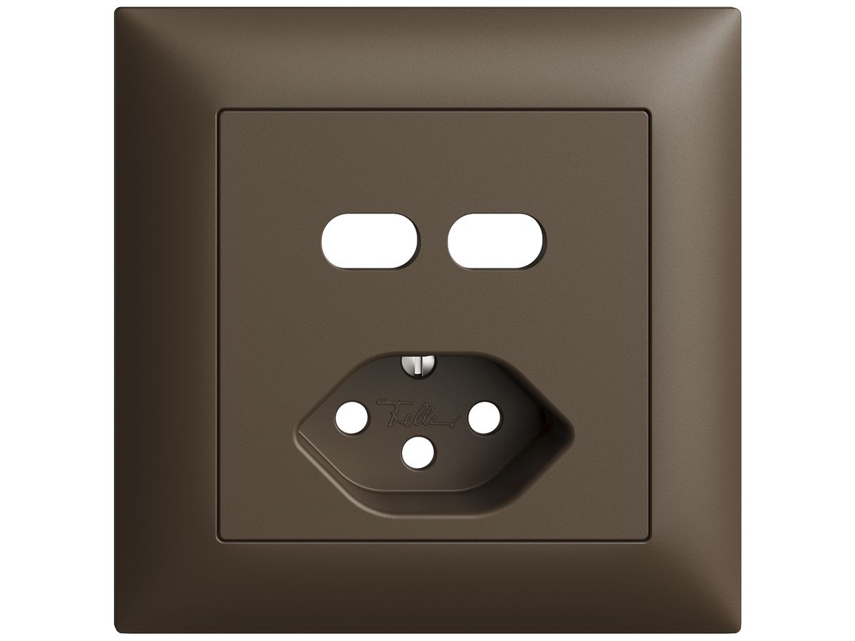 UP-Montageset Feller EDIZIOdue für Steckdose USB 2×Typ C + Typ 13 coffee