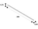 AP-Stromschiene SLV TRACK DEEP 48V 1Ph Aluminium weiss 3000mm