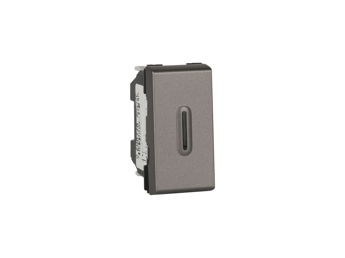 EB-Leuchtwipptaster MOS ARL 6A magnesium 1 Modul