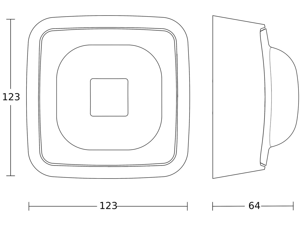 AP-Präsenzmelder Steinel IR Quattro PIR 360° IP54 weiss