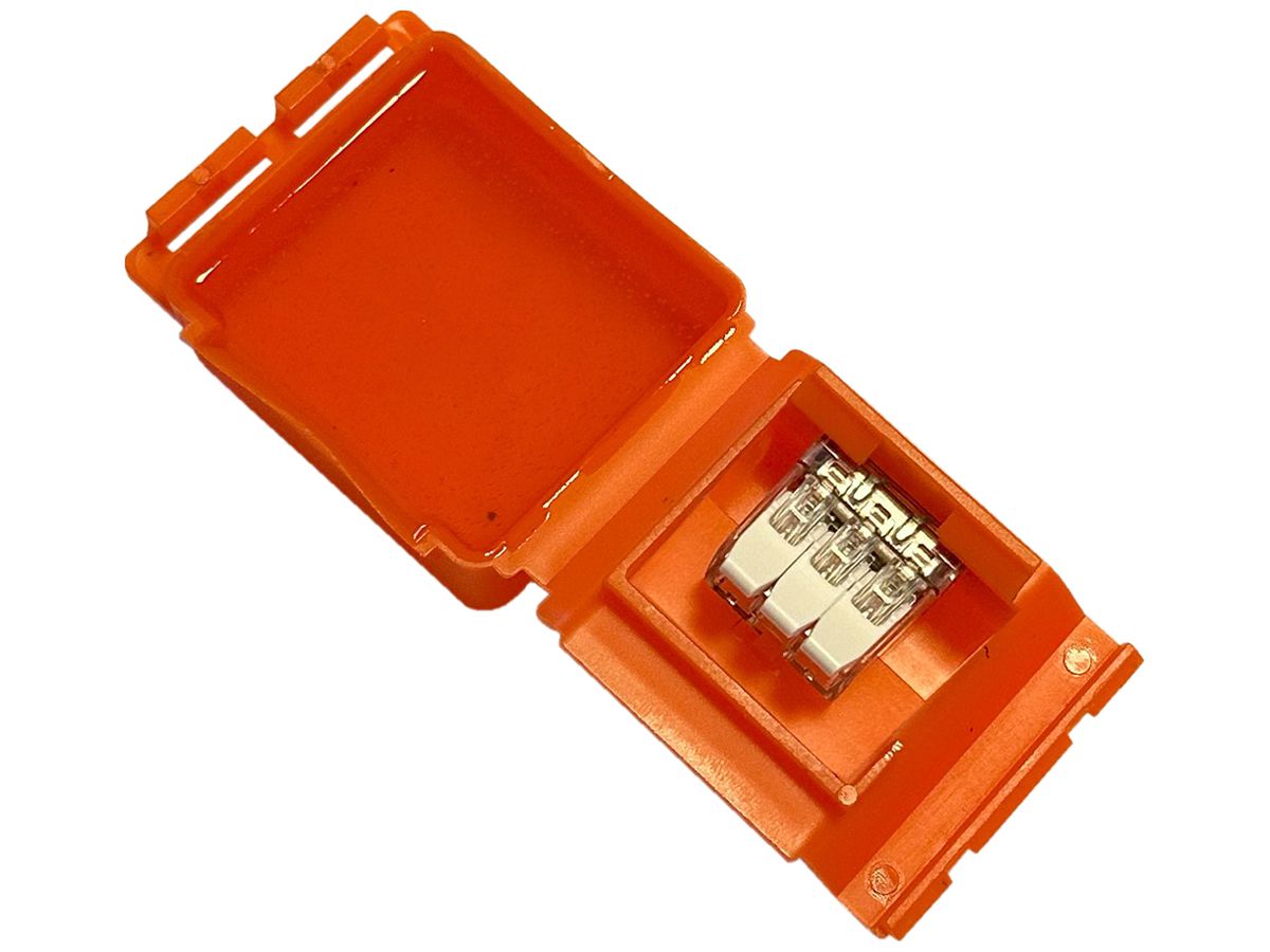 Verbindungsmuffe SUPERBLOCK 3 mit Gel 3×4mm² 32A 57×47×26mm IPX8 or
