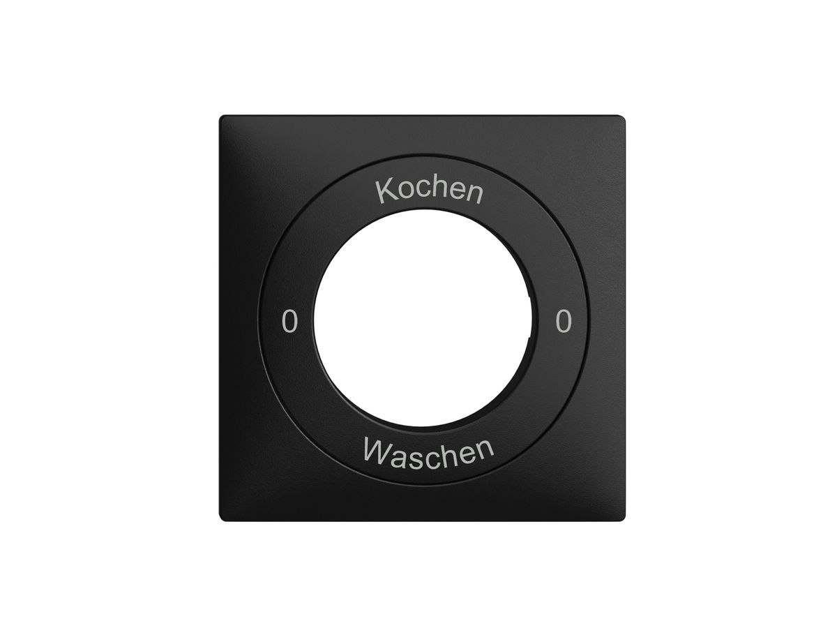 Frontset 0-Kochen-0-Waschen EDIZIOdue 60×60mm schwarz