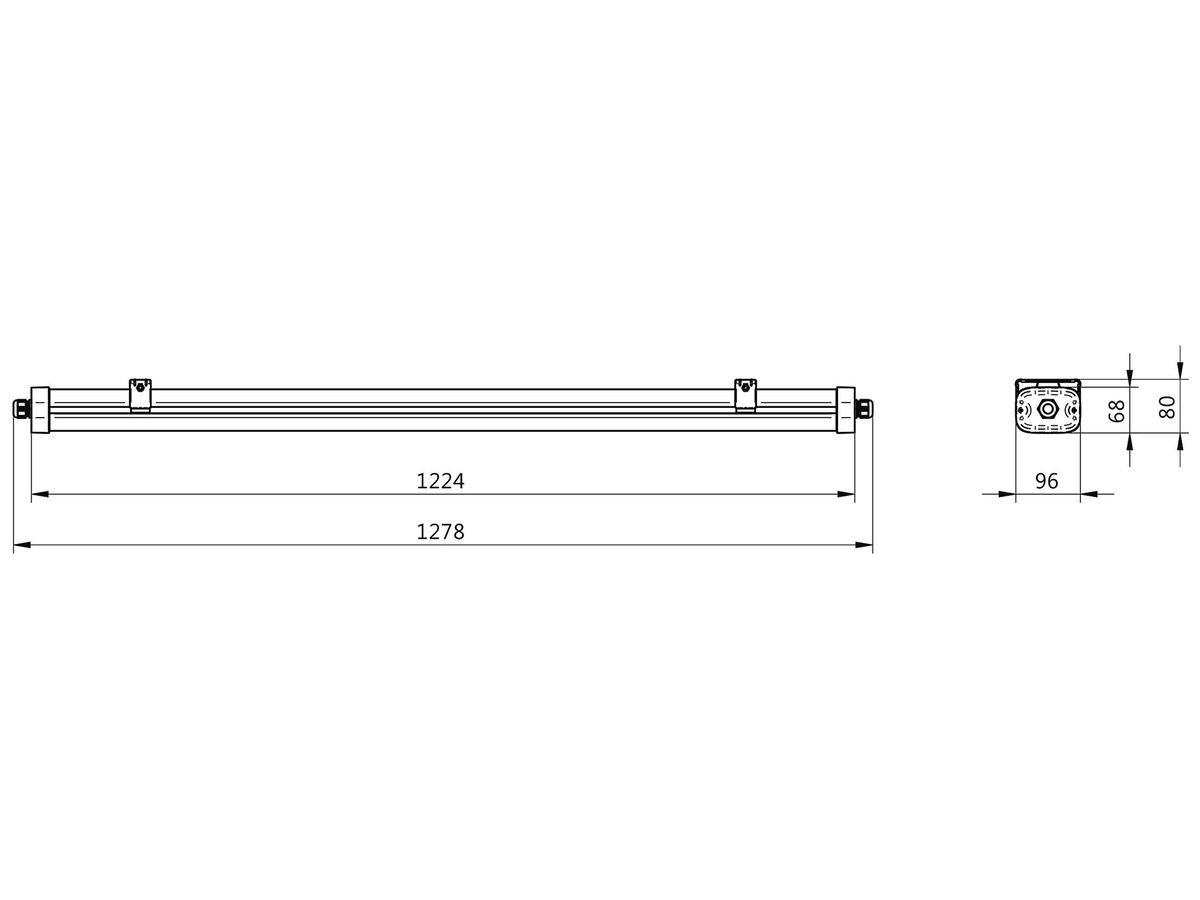 LED-Feuchtraumleuchte Philips Pacific Pro WB 25.5W 4200lm 4000K TW3