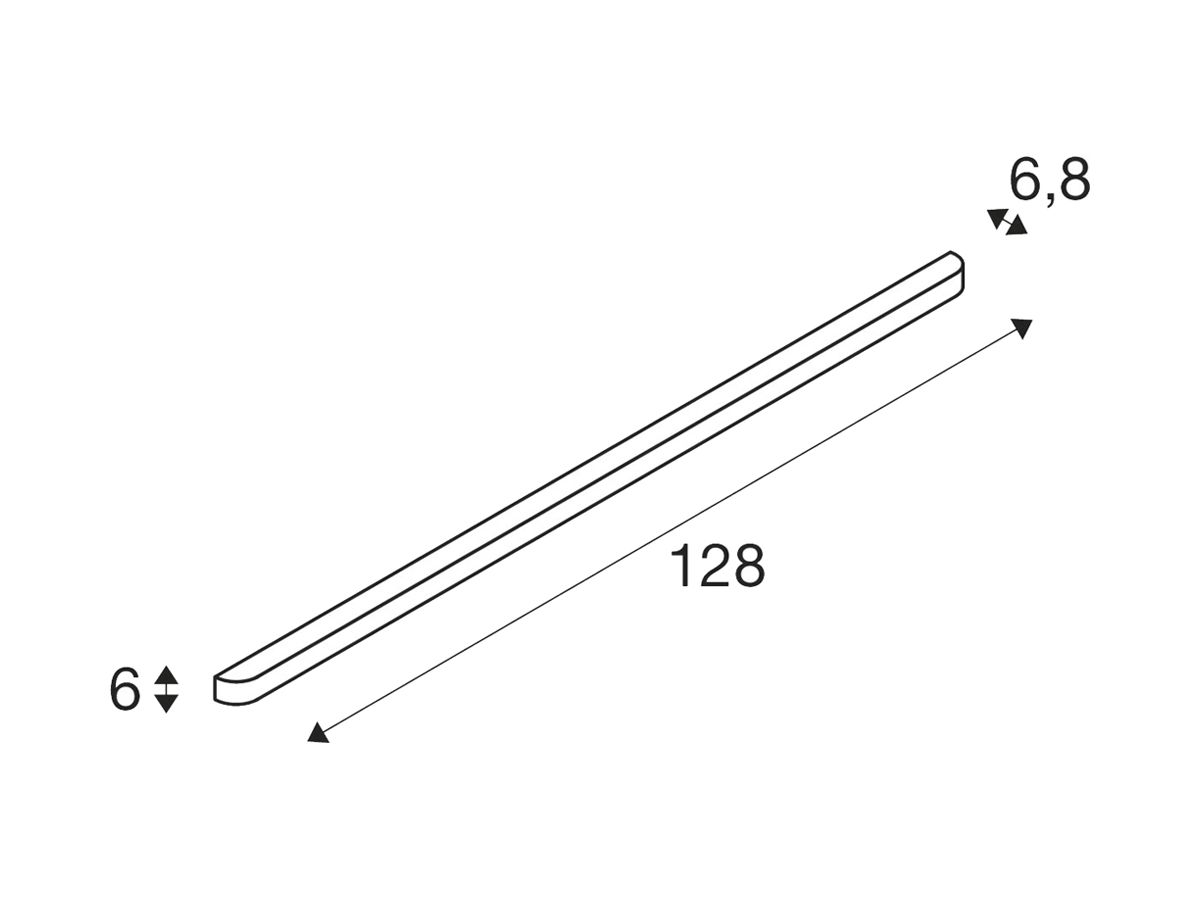 LED-Wandleuchte SLV ARLINA 130 28W 2400lm 3000K 1280mm aluminium