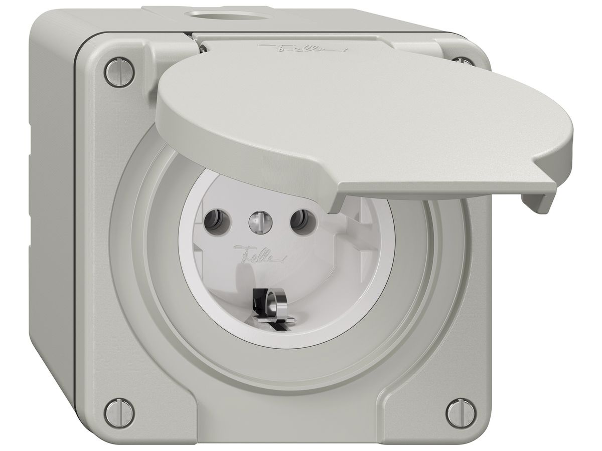 AP-Steckdose NEVO SNAPFIX® 1×SCHUKO 16A 230V 87×87×70mm IP21 lgu