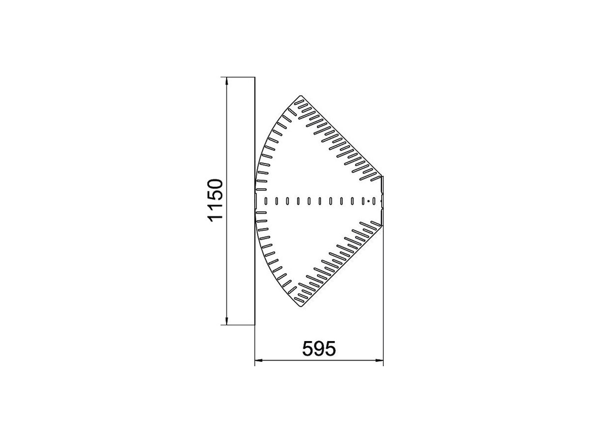 Bogen BET RB W verstellbar 110×600mm Stahl feuerverzinkt