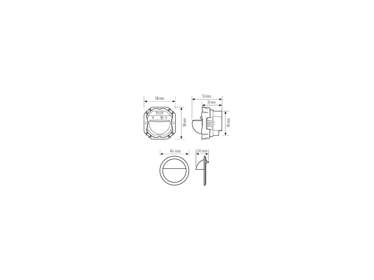 UP-Präsenzmelder KNX ESYLUX PD-C 180i/16 FEL SF SDUE schwarz