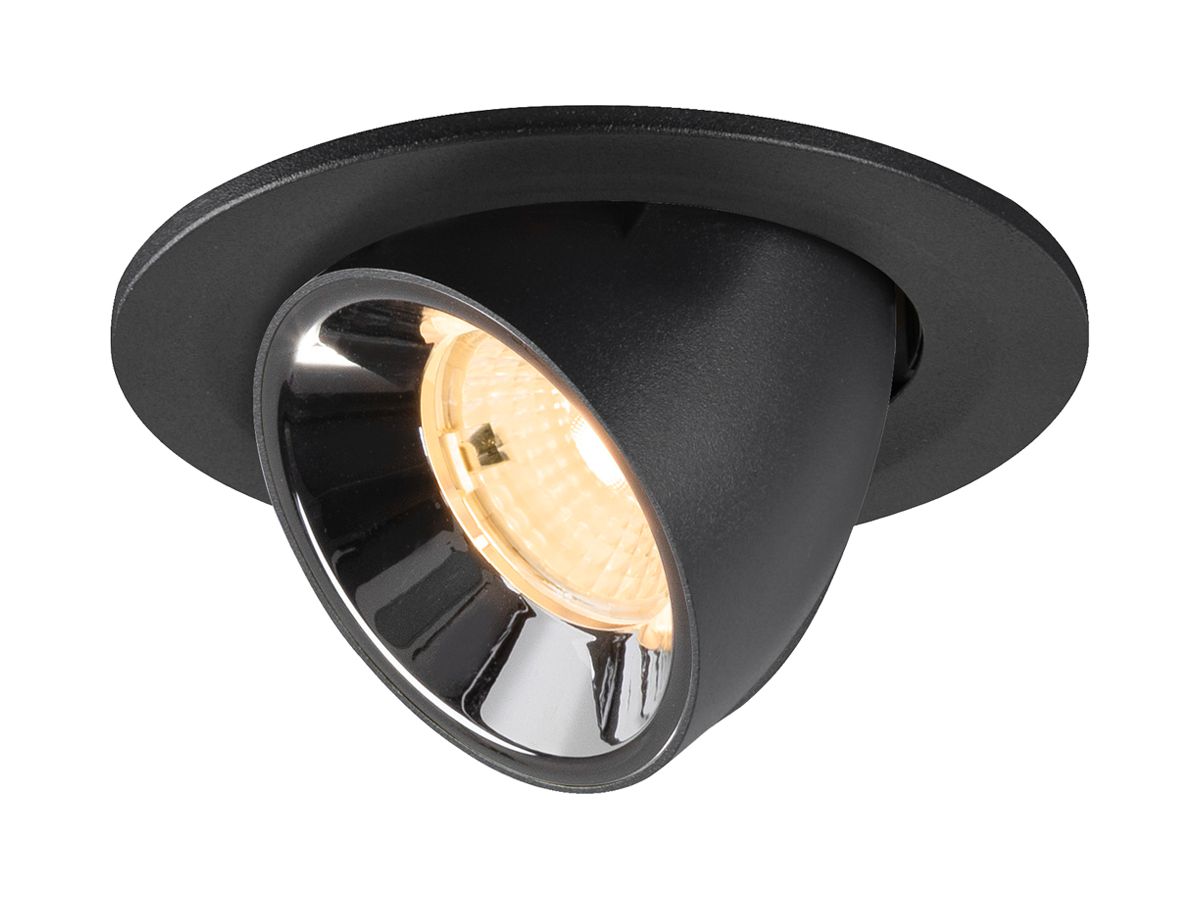 LED-Downlight SLV NUMINOS GIMBLE S 6.7W 1050lm 3000K WB DALI Ø90 sz/cr