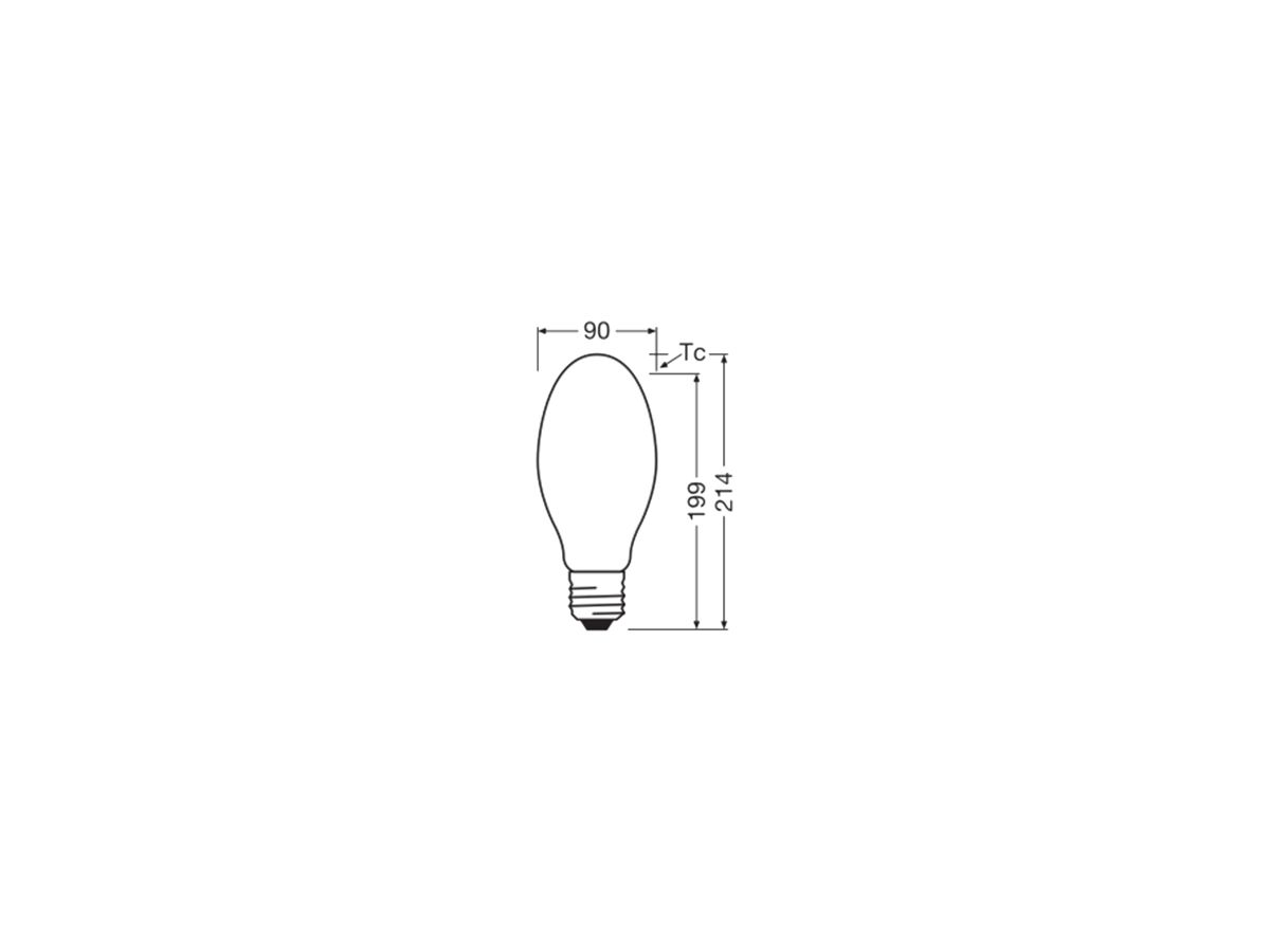 LED-Lampe LEDVANCE HQL FIL P E40 32.4W 6000lm 4000K mattiert 214mm
