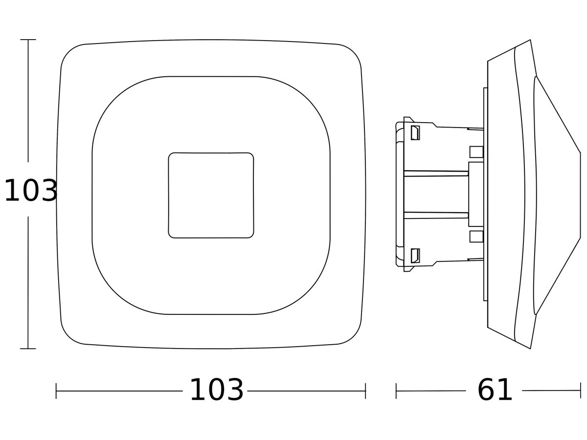 UP-Präsenzmelder Steinel HF 360-2 IP HF 18…55V 360° IP20 ws