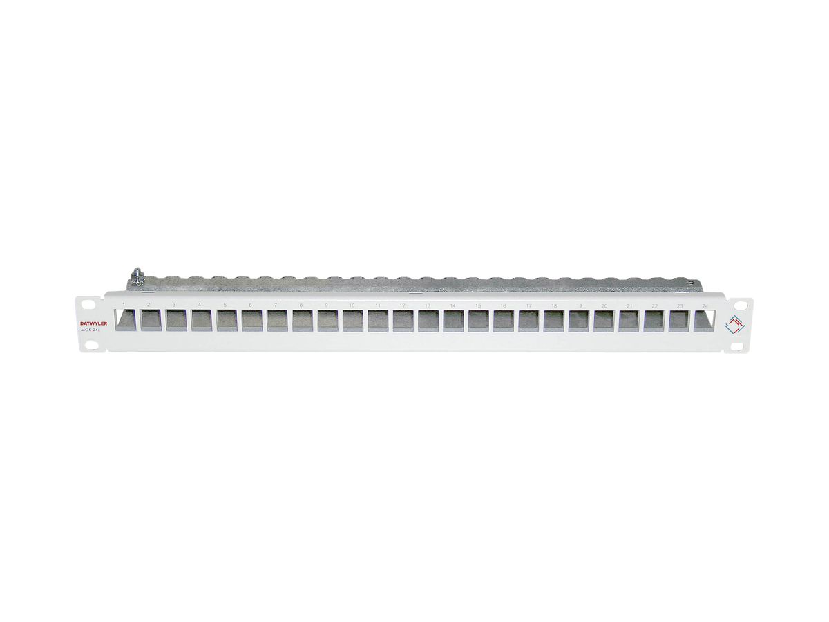 Patchpanel 19" Dätwyler MGK 1HE für 24×GG45, grau