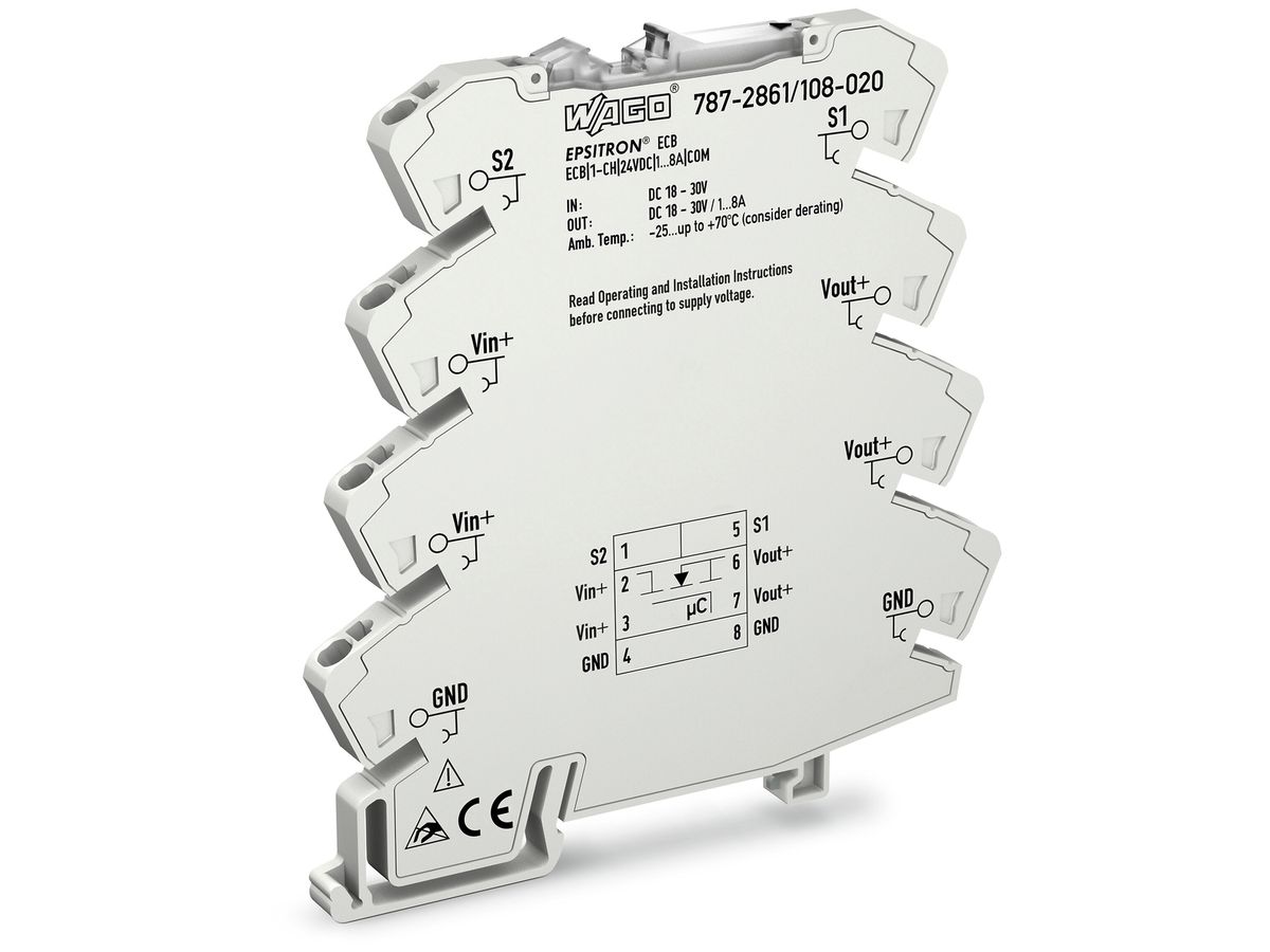 Schutzschalter elektronisch WAGO EPSITRON 1-Kanal 24VDC 1…8A kommunikationsfähig