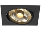 EB-Downlight SLV NEW TRIA, GU10 75W eckig IP20 schwarz