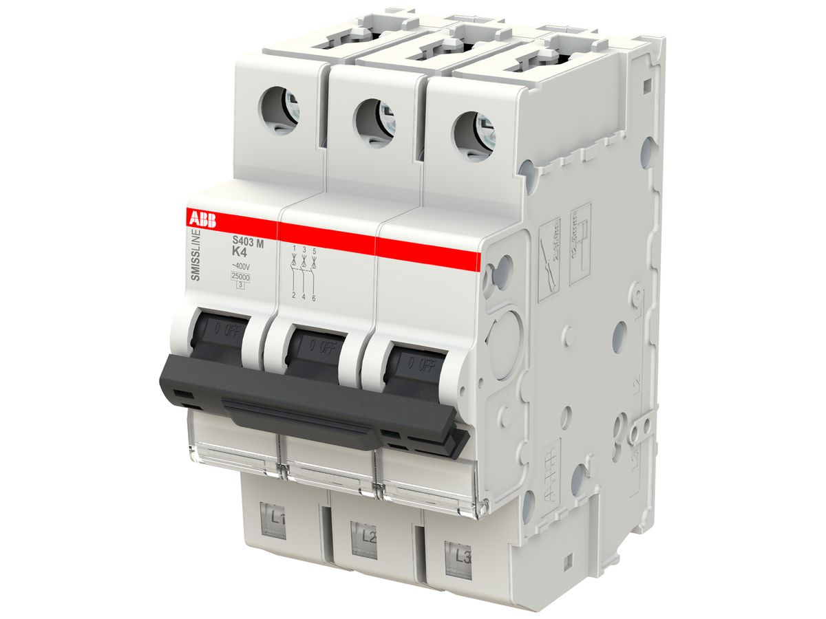 Leitungsschutzschalter SMISSLINE TP S 3×4A K 25kA
