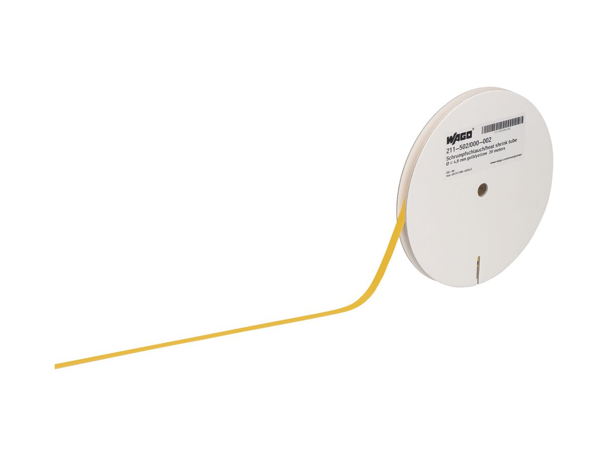Schrumpfschlauch WAGO für SmartPrinter 2:1 Ø6.4mm gelb