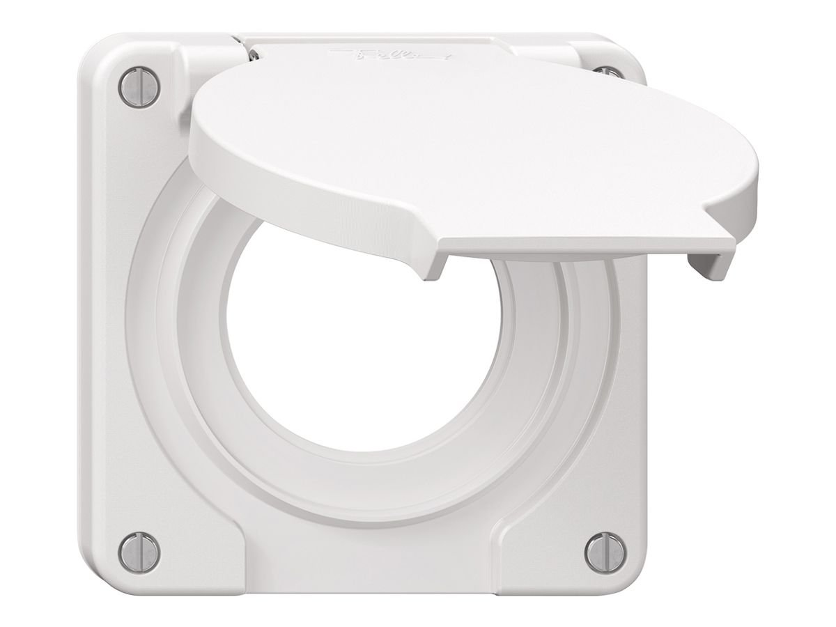 Deckel Feller IP21 für Schuko-Steckdose Dichtung weiss 87×87mm weiss