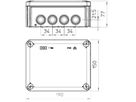 Kabelabzweigkasten T160 Bettermann lichtgrau, halogenfrei IP55-IP66