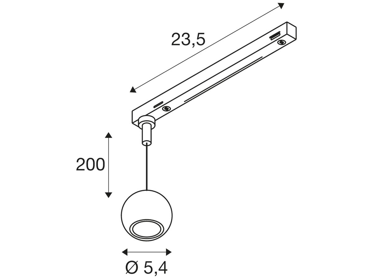 LED-Pendelleuchte SLV DYSKO 7W 750lm 2700K DIM Ø54mm weiss