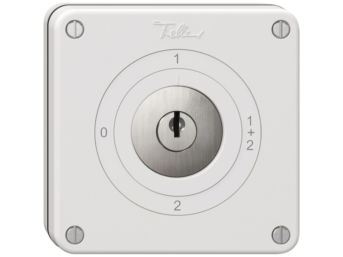 UP-Schlüsselschalter NEVO SNAPFIX® Serienschalter 16A 400V 0-1-1+2-2 ws