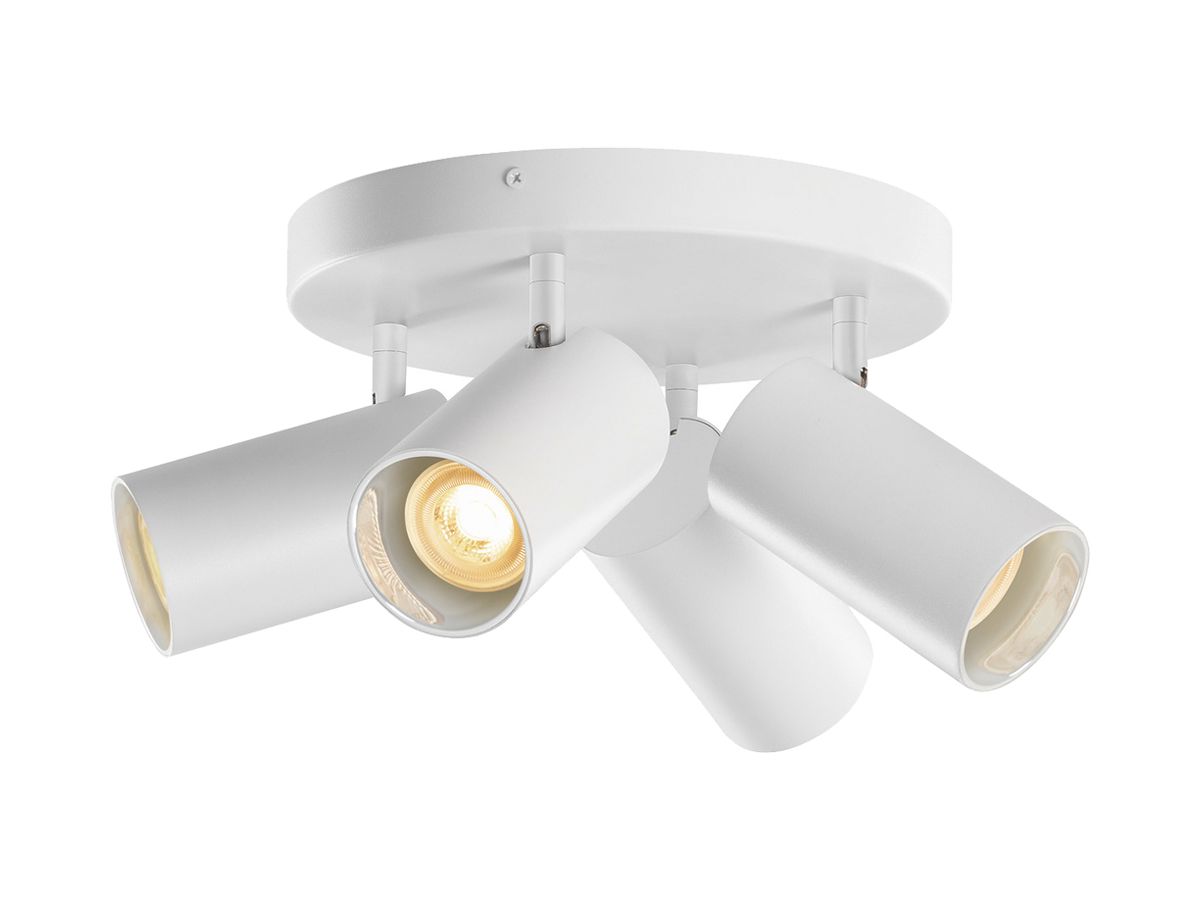 Spot SLV ASTO TUBE GU10 4×10W Ø70×125mm weiss