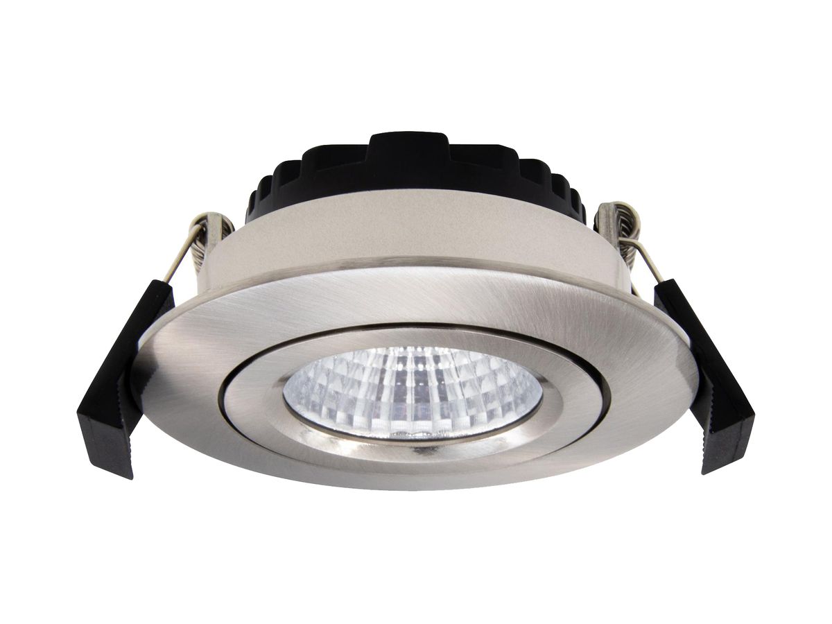LED-Downlight DOTLUX CIRCLEminidim 6W 580lm 3000K IP44 38° DIM Ø85mm Silber