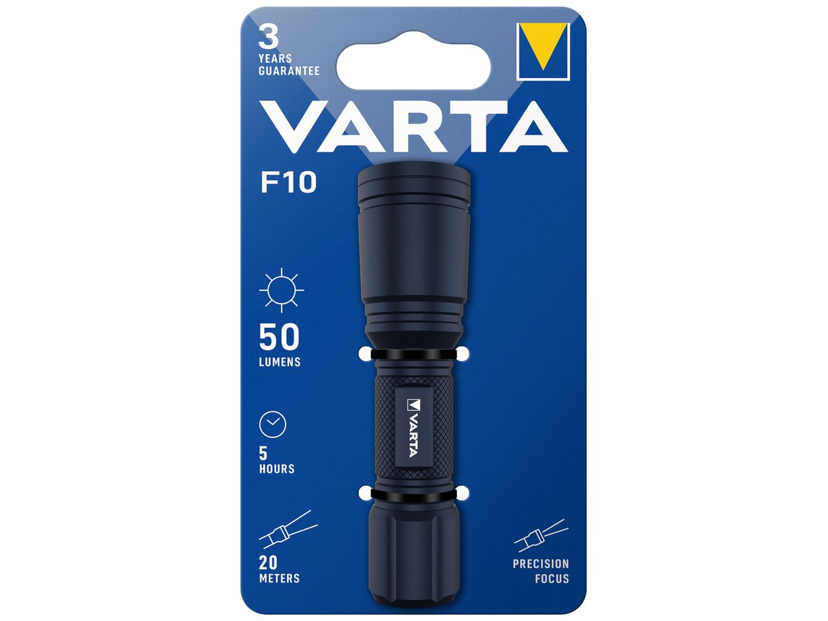 LED-Taschenlampe VARTA Consumer 15670 50lm 1×AA Mignon 99mm Aluminium schwarz
