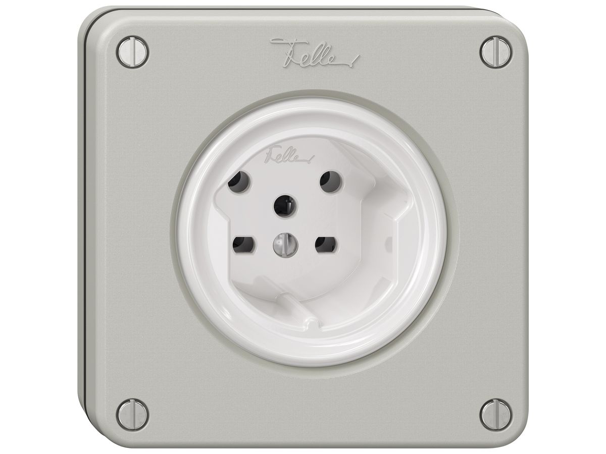 UP-Steckdose NEVO SNAPFIX® 1×T15 10A 440V 87×87×31mm IP21 lgu
