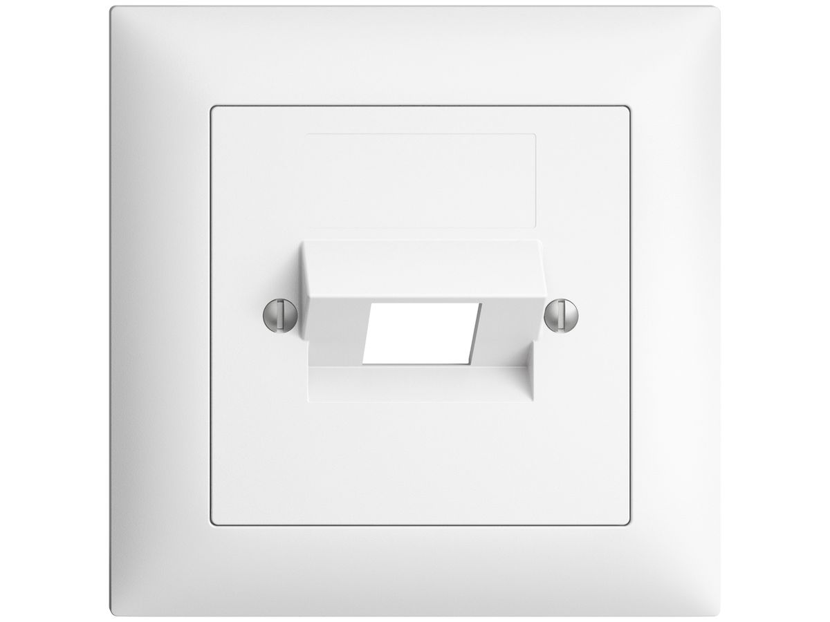 Frontset EDIZIOdue weiss 88×88mm 1×RJ45