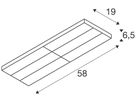 LED-Spot SLV SIGHT PANEL 38W 6500lm 4000K WB AD3PH 580×190×65mm sz