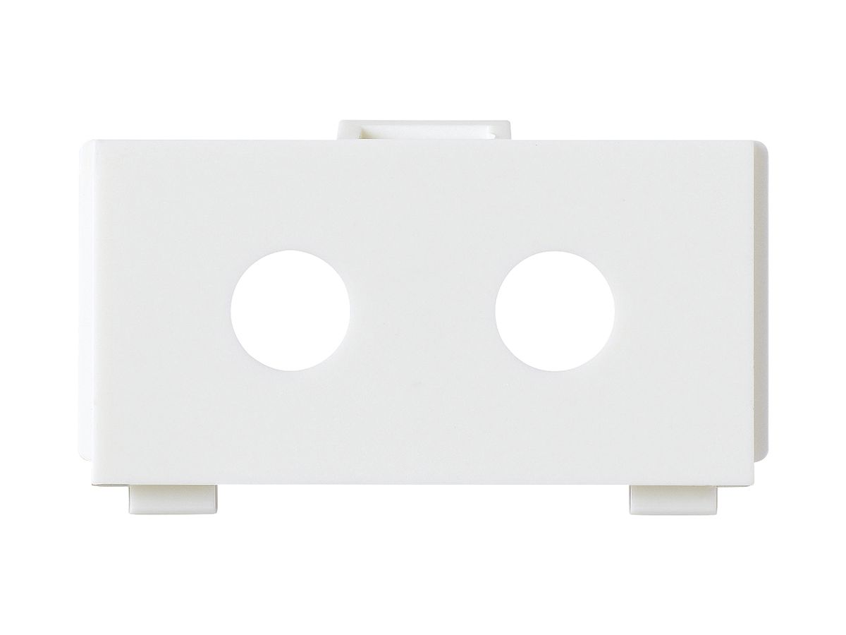 Multimedia-Modul M3 leer für 2 Cinchbuchsen Ø8mm weiss
