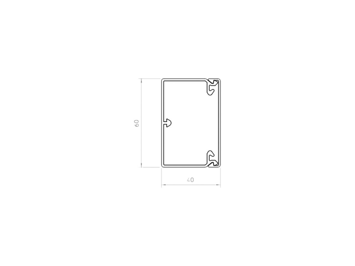 Installationskanal Bettermann WDK 40×60×2000mm lichtgrau