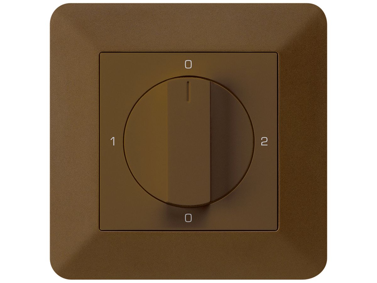 UP-Drehschalter kallysto.trend 2/1L braun mit Drehgriff