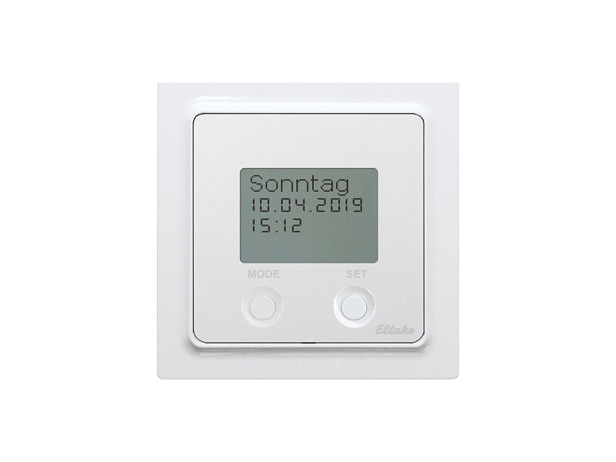 UP-RF-Schaltuhr Eltako FSU55ED/230V, 8-Kanal, EnOcean, weiss glänzend