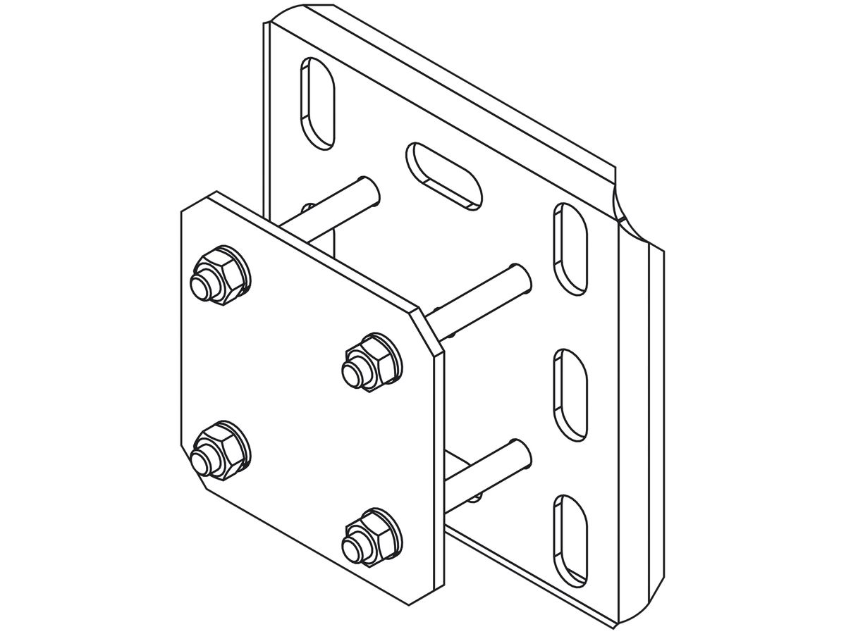 Montageplatte Lanz 150×150×50mm verzinkt