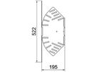 Bogen BET RB W verstellbar 60×200mm Edelstahl A2 blank