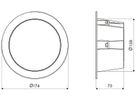 LED-Downlight Steinel RS PRO DL 150 HF 10.8W 1137lm 830/840/857 IP54 DIM Ø174 ws