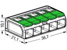 Verbindungsklemme WAGO Green Range 5L 0.5…6mm² mit Hebel gn Transparent